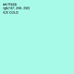 #A7F9E8 - Ice Cold Color Image